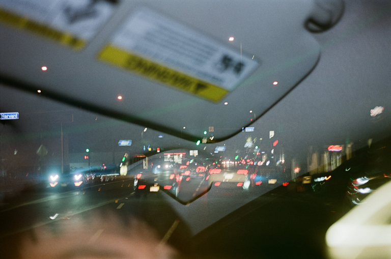 overlay photo of forehead and city