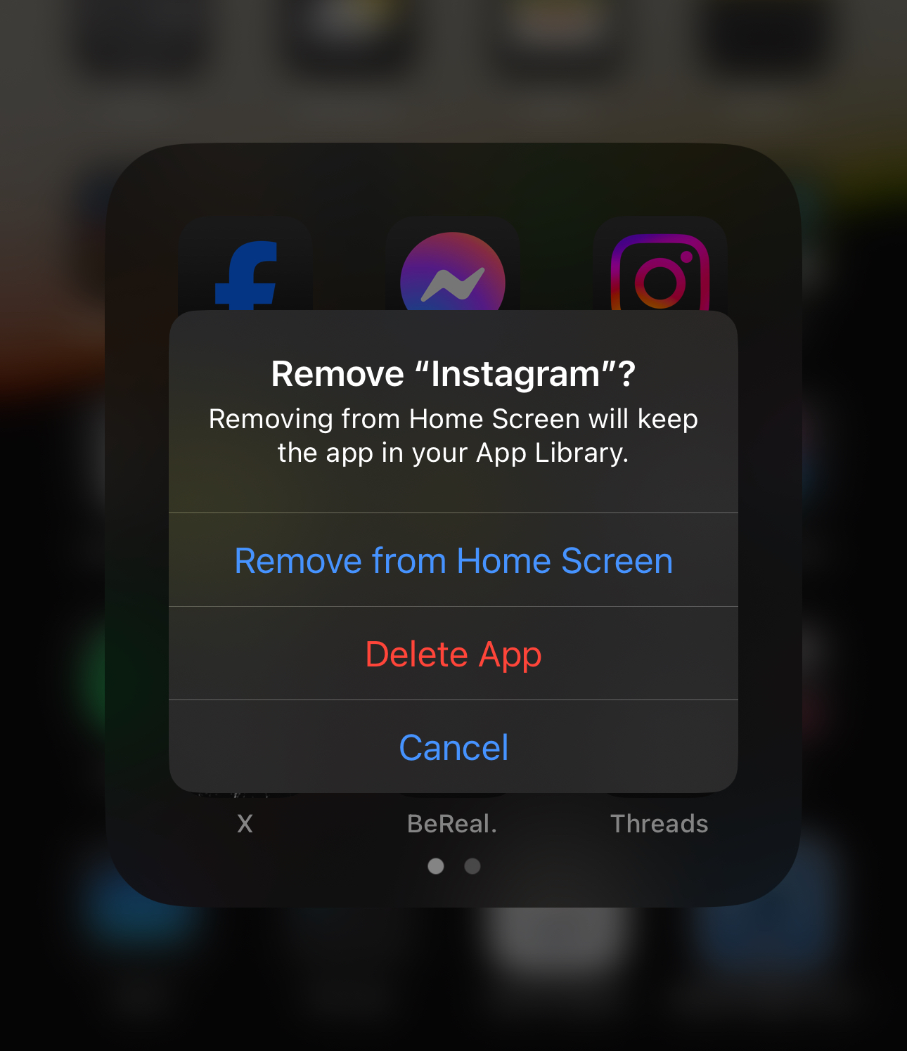 deleting instagram on my phone