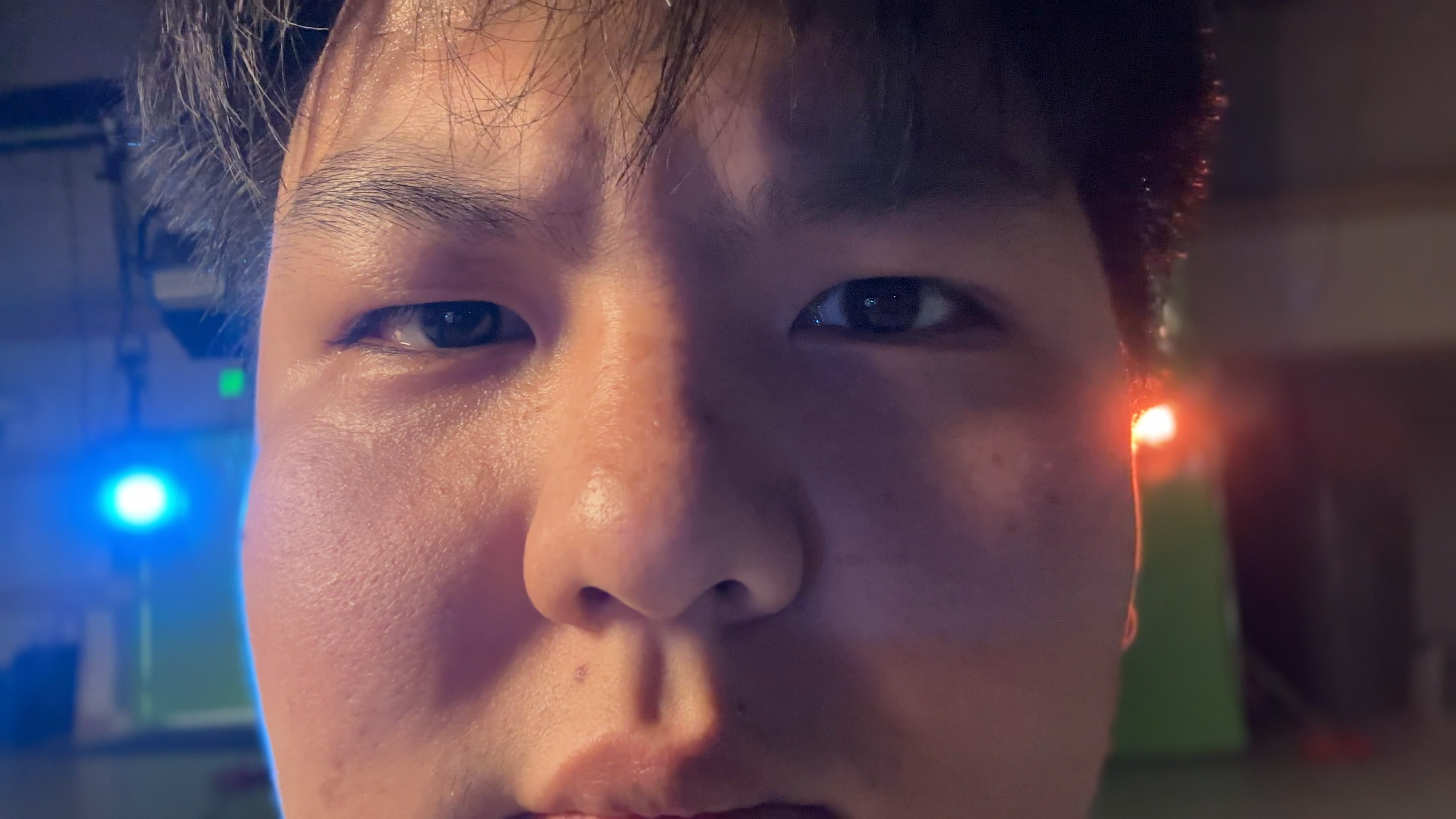 close up of my face