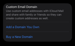 custom email domain screen